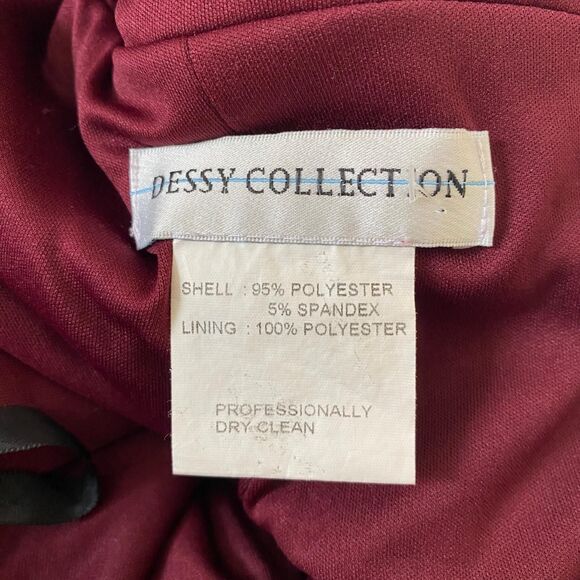 Burgundy Red Ethereal Whimsygoth Embroidered Evening Prom Formal Slip Dress S/6 - Picture 7 of 8